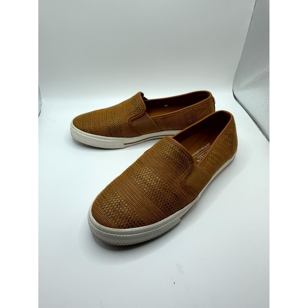 Lauren Ralph Lauren Jinny Womens 5.5 B Sneaker Brown Woven Comfort Slip On Shoes